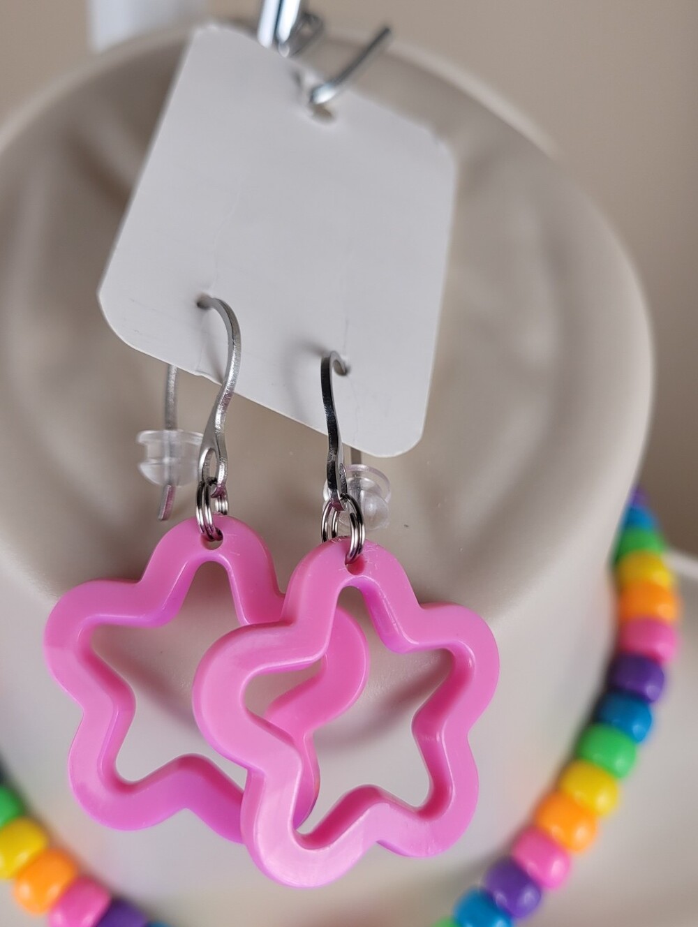 6pc Rainbow choker binky & cord earrings cuff - Picture 10 of 14